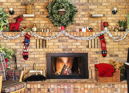 Brick Veneer Fireplace NY