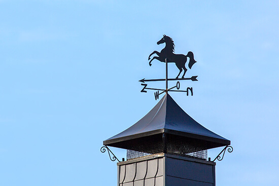 Chimney Cap with Weather Vane